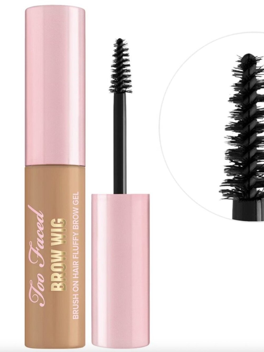 Too Faced Brow Wig Brush On Hair Fluffy Brow Gel Natural Blonde NIB